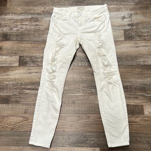 Current/Elliott • the stiletto white tattered jeans